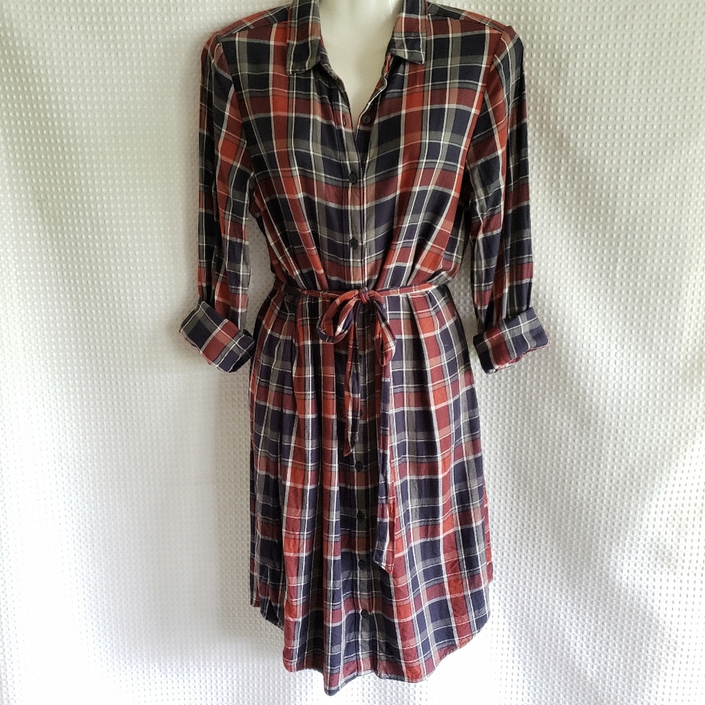 Banana Republic shirt dress with belt size 8